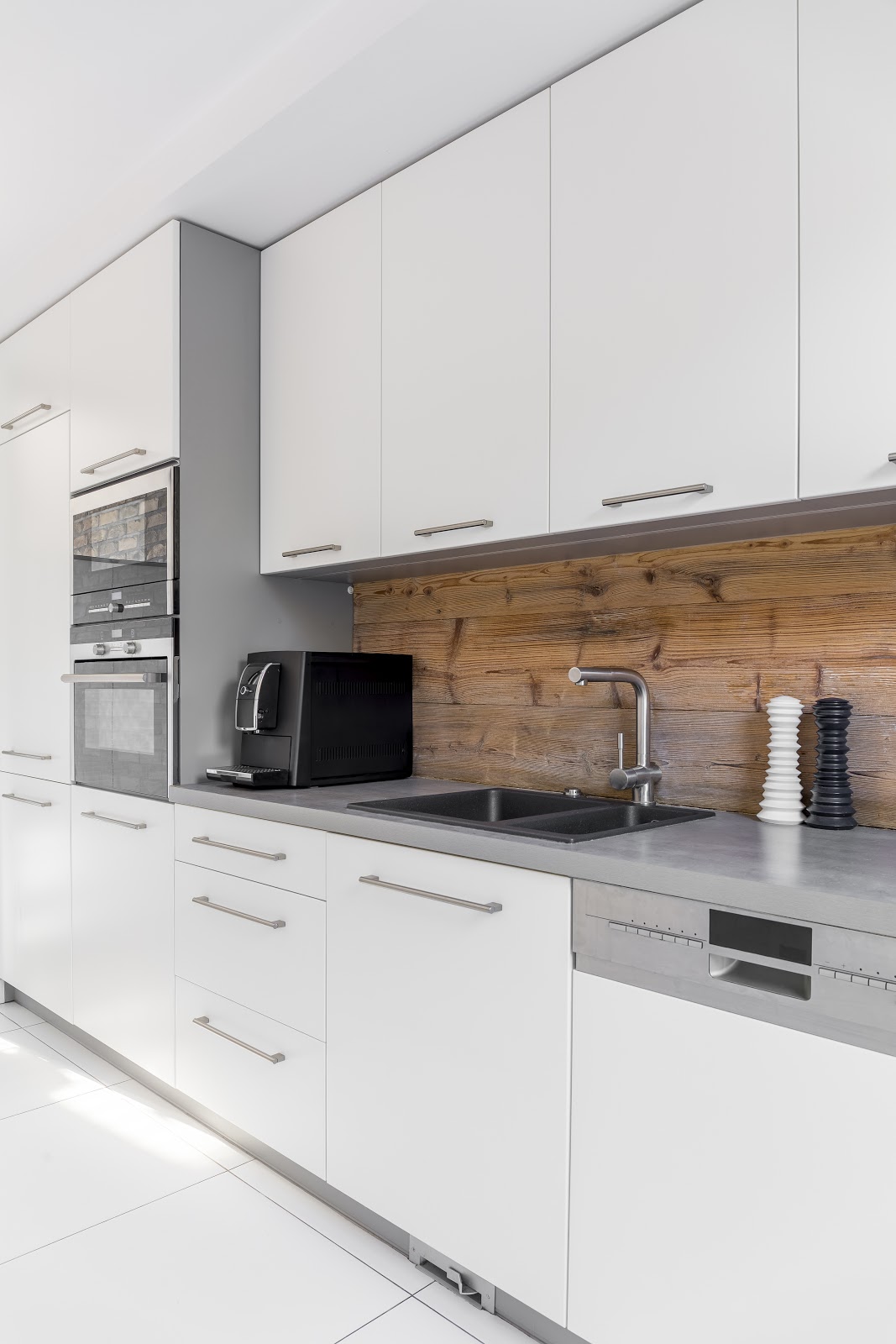 Functional Kitchen with Long Countertop