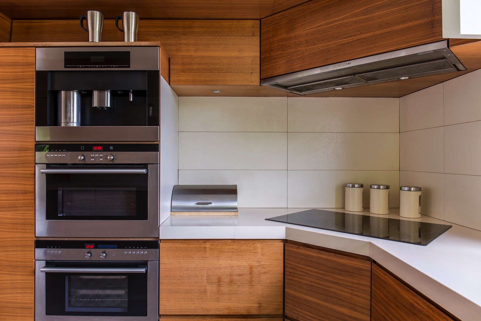 Modern Kitchenette with Wooden Furniture