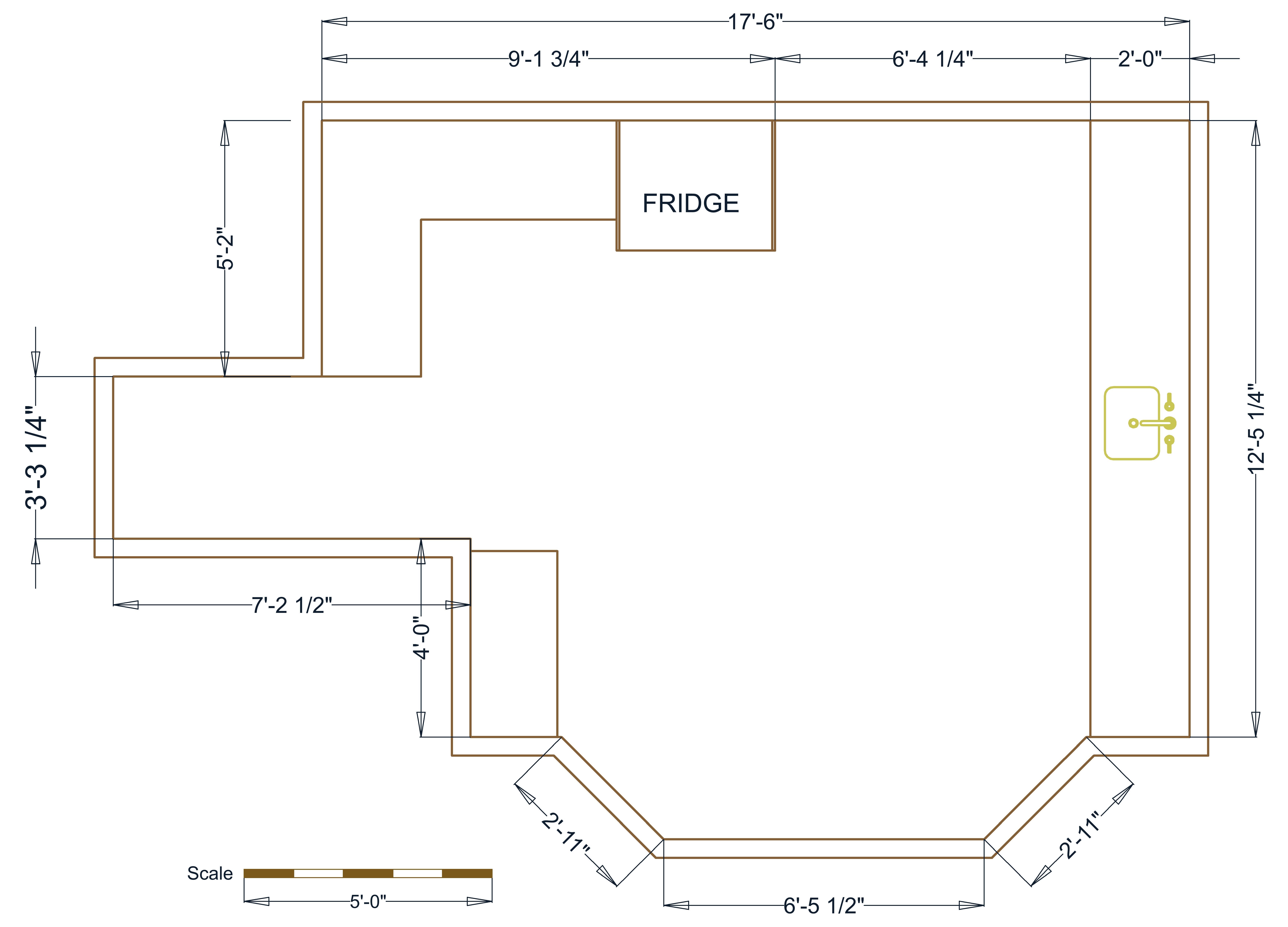 Large Kitchen Floor Plan and Nook