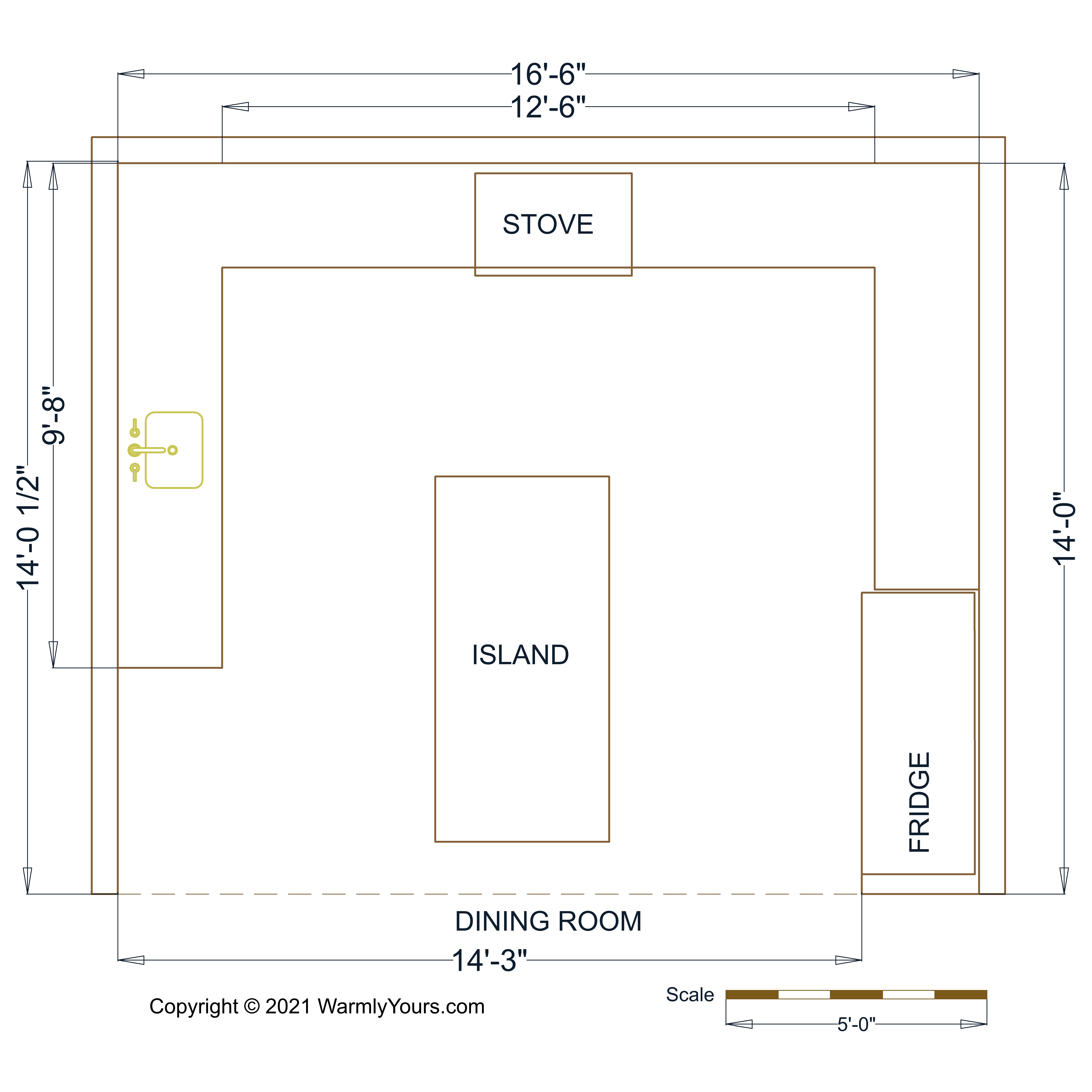 U Shaped Kitchen Design
