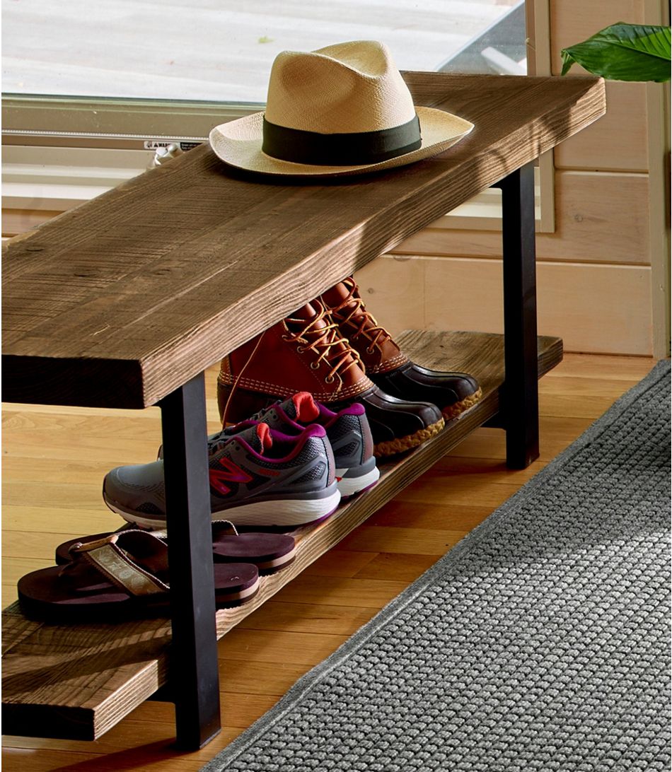 Rough Pine Storage Bench