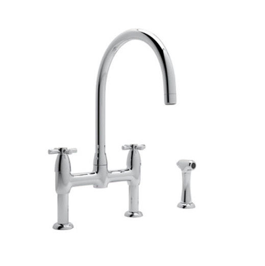 Perrin and Rowe Bridge Kitchen Faucet in Polished Chrome