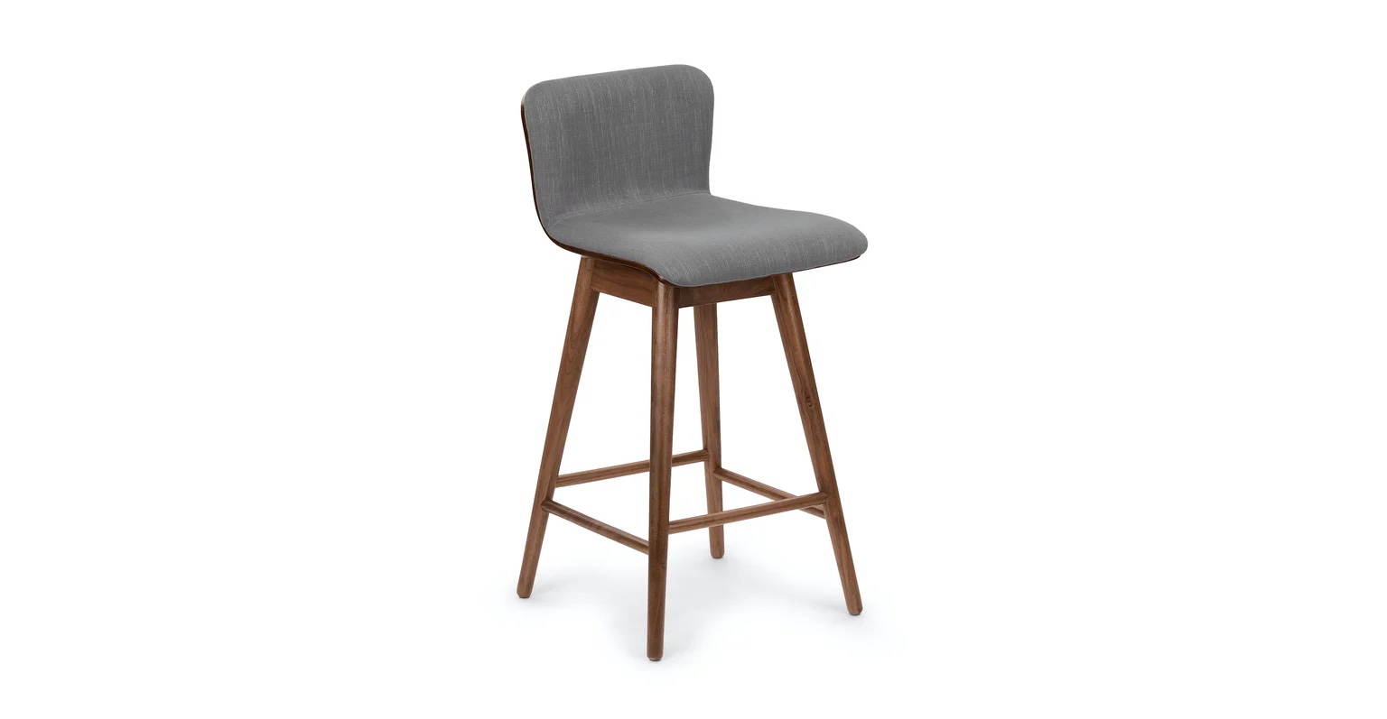 Sede Thunder Gray Walnut Swivel Counter Stool