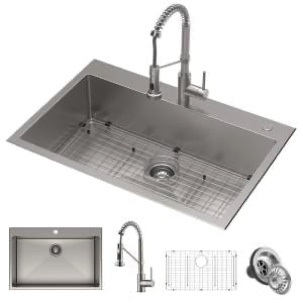 KRAUS Loften Drop-In Stainless Steel Kitchen Sink