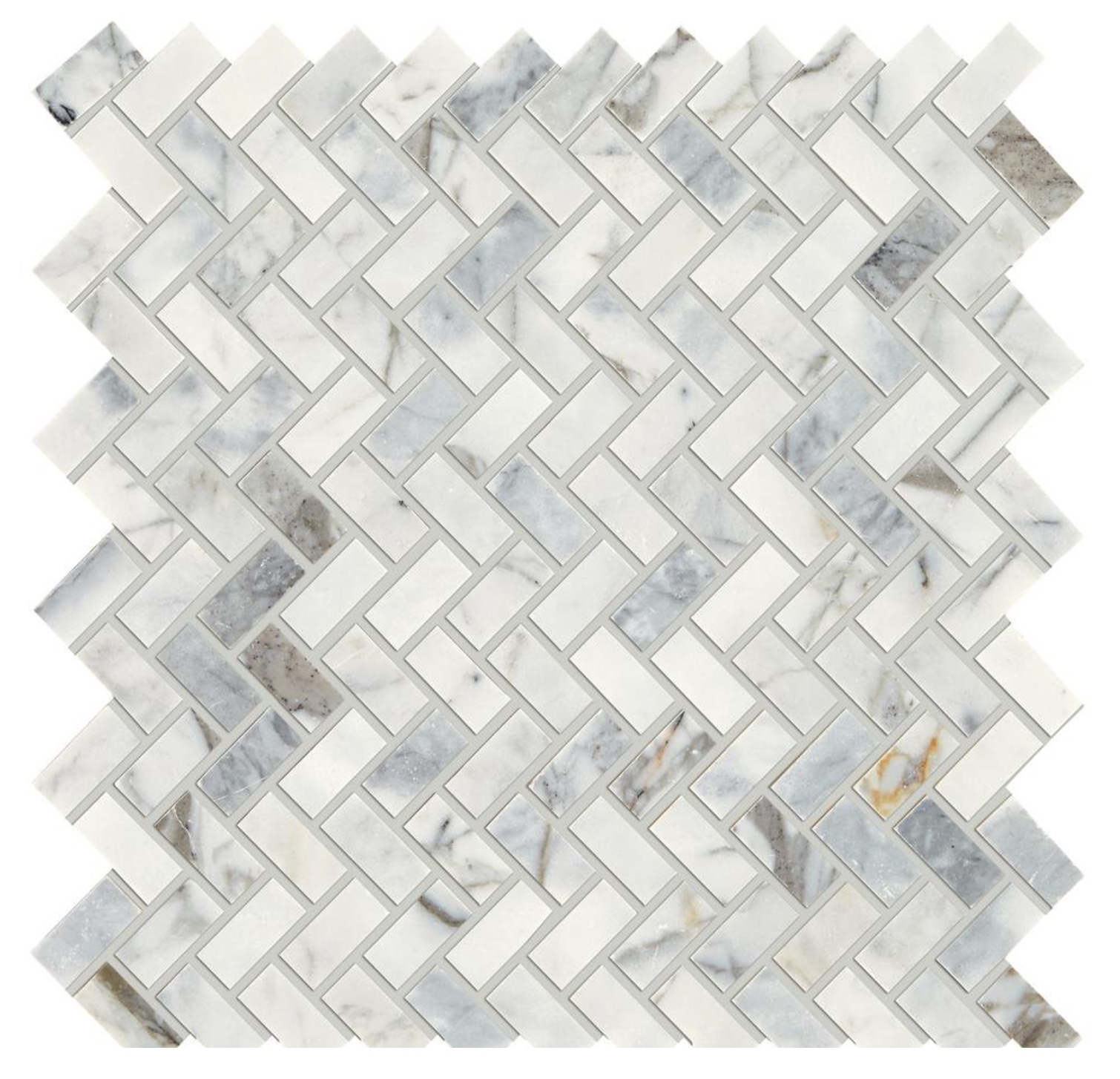 Stone Decor Fog 11 in. x 12 in. x 10 mm Marble Mosaic Floor and Wall Tile