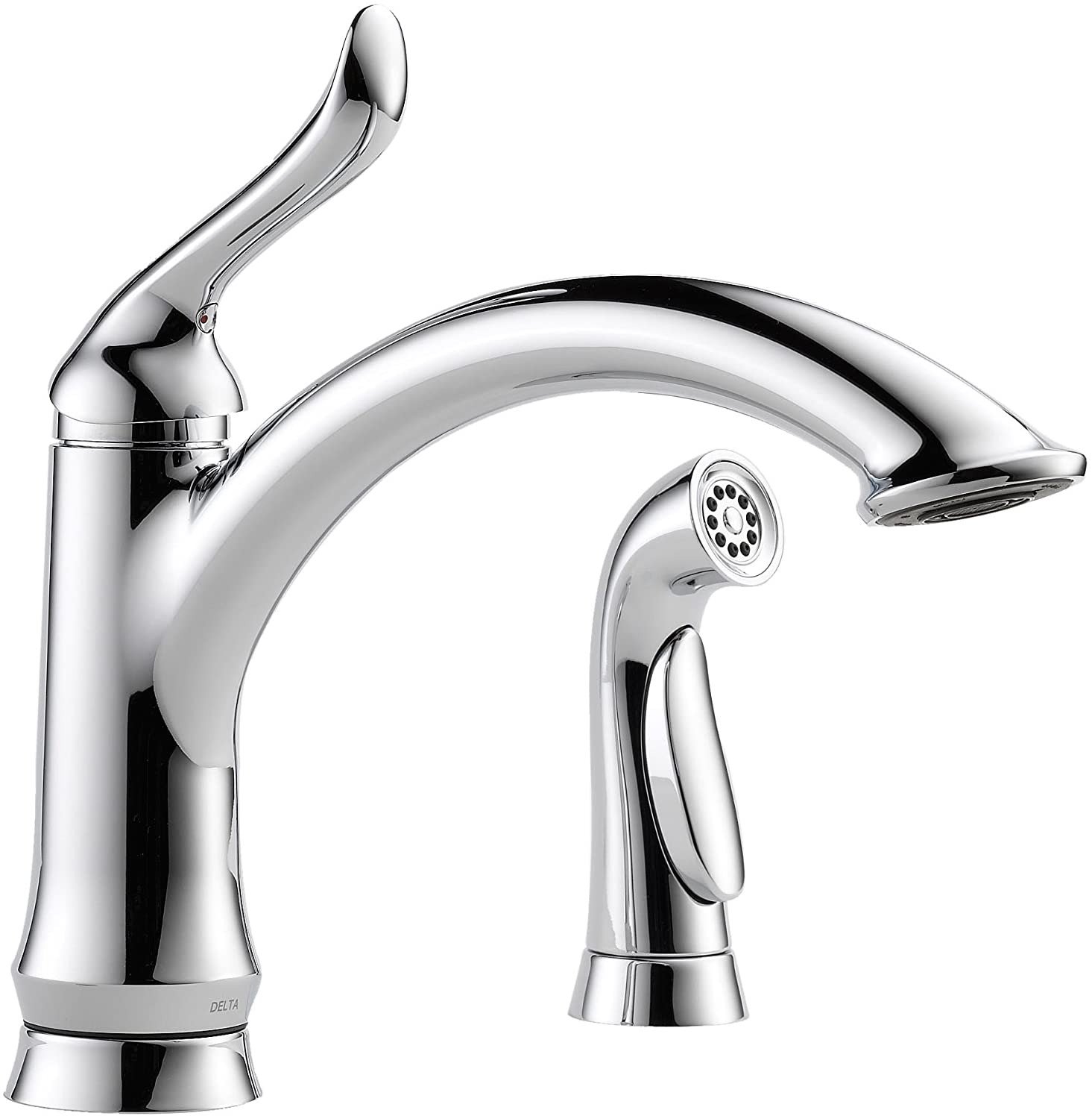 Delta Faucet Linden Single-Handle Kitchen Sink Faucet with Side Sprayer in Matching Finish
