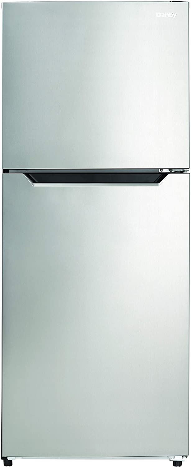 Danby DFF101B1BSLDB 10.1 Cu.Ft. Top Mount Freezer, Energy-Star Rated Apartment Refrigerator with Smudge Free Stainless Look
