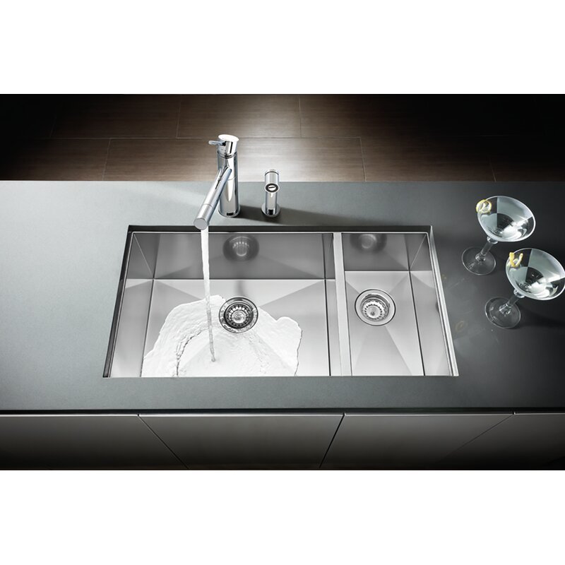 Precision 33 L x 18 W Double Basin Undermount Kitchen Sink